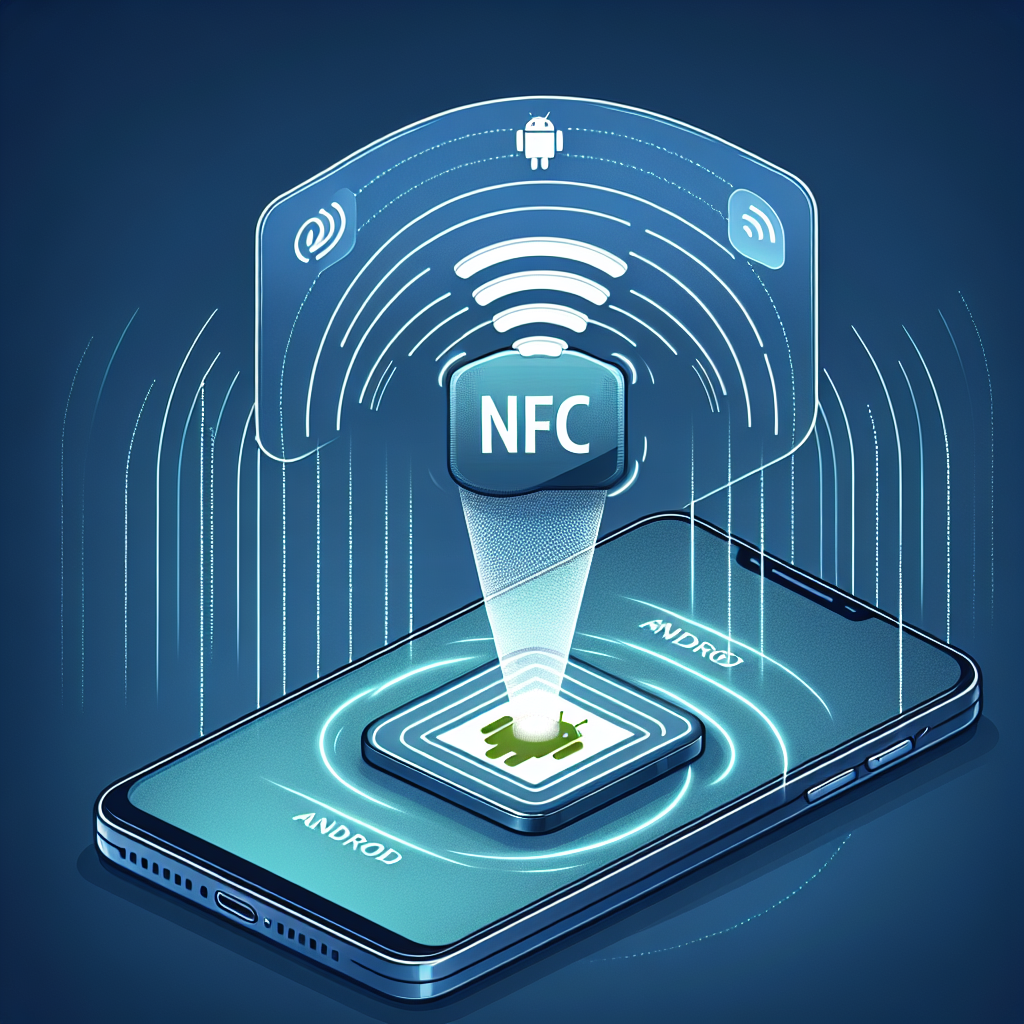 "Ilustrasi chip NFC di ponsel Android menunjukkan fungsi dan manfaat teknologi komunikasi jarak dekat untuk transaksi digital dan konektivitas."